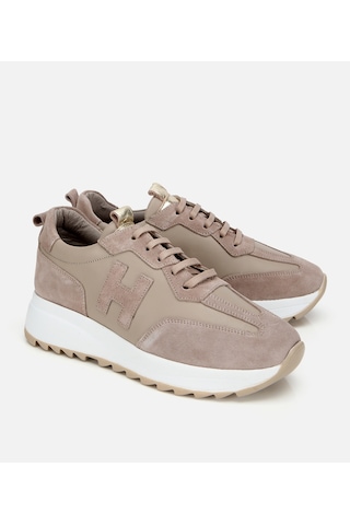 Hotiç Kadın Süet Deri Bej Comfort Spor Ayakkabı 01ayh314510a450 01ayh314510a450 Vizon