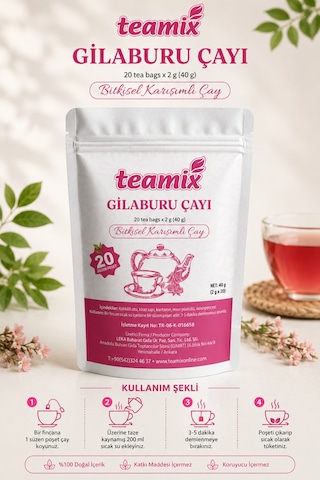 Gilaburu Bitkisel Karışımlı Çay 20 Süzen Doypack Ambalaj