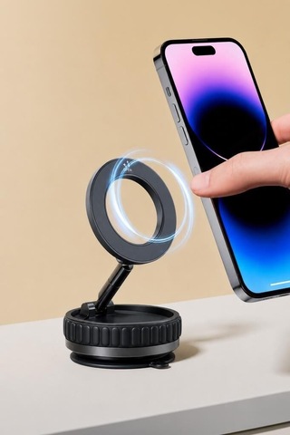 Delux Serisi Telefon Tutucu Manyetik Jx056 Siyah Oto Aksesuar Ofis Aksesuarı Destek Aparatı