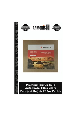 Premium Büyük Rulo Agfaphoto 106.2x30m Fotoğraf Kağıdı 280gr Parlak