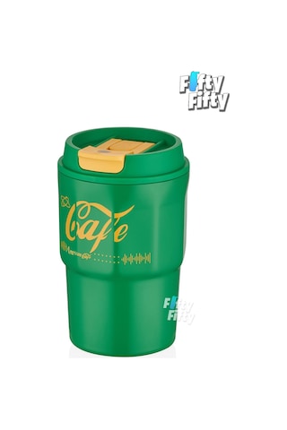 Vagonlife 2'li Çelik Termos-kahve Bardağı Seti 750ml Çift Kullanım Termos//450ml Mug Kahve Bardağı Yeşil