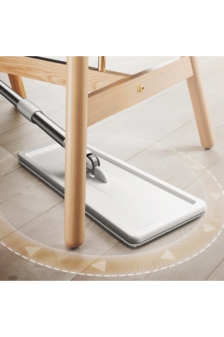 Shineyee Ev İçi Kuru/ıslak Kullanıma Uygun Ultra İnce Lifli Mop Seti - Ellerden Temizleme Gerektirmeyen 3 Bez + Sepet + Mop