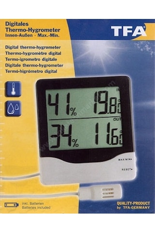 Tfa 30.5013 Termohigrometre Iç Dış Ortam Isı Ve Nem Ölçer