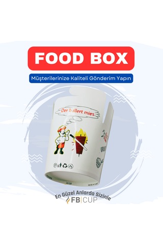 Fb Cup Döner Box Beyaz Food Box 26 Oz 500 Adet