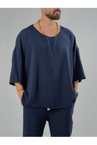 Oversize Lacivert Keten Takım Coc3204
