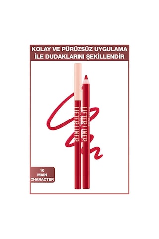 Lifter Liner Dudak Kalemi 010 Main Character + Hyalüronik Asitli Besleyici Yağlı Ruj 004 Wild Card pktnemvkomfordudak4-11116 004
