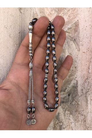 Hematit Taşlı Beyzi Kesim Doğal Tesbih