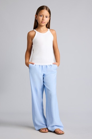 Defacto Straight Wide Geniş Paça Cepli Krinkıl Viskon Pantolon Kız Çocuk G0612a826spbe196 Mavi-be196