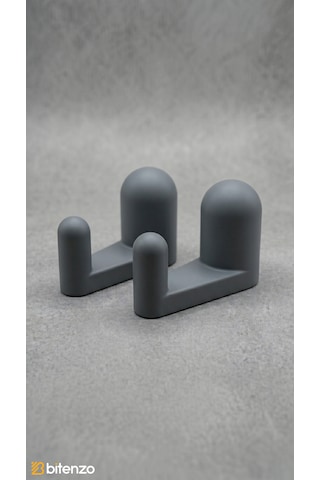 Minimalist Yuvarlak Tasarım Mini Laptop Standı - 2'li Set Taşınabilir Ergonomik Yükseltici - Koyu Gri