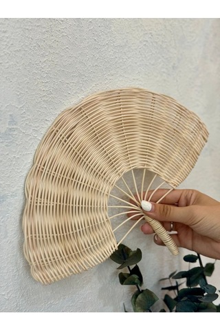 Rattan Ahşap El-duvar Yelpazesi