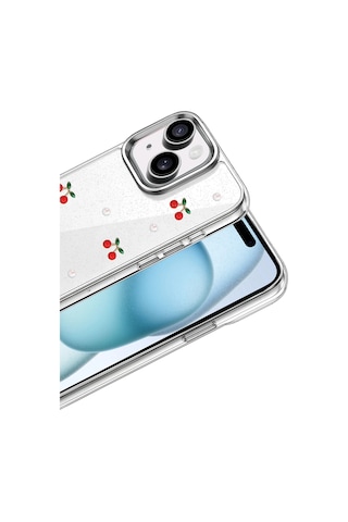 Newface - 115 - Apple iPhone Uyumlu 15 Fiyonk Desenli Kapak - - Glblseme - Desen 9