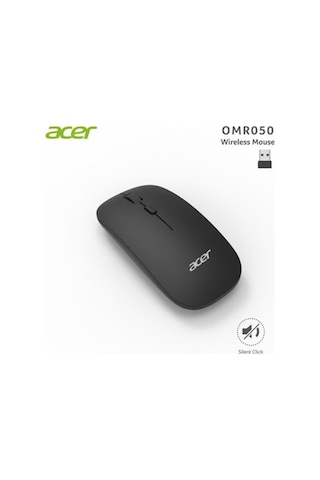 Acer Omr050 Siyah Kablosuz Sessiz Tuşlu Mouse 1000-1200-1600 Dpı Diğer