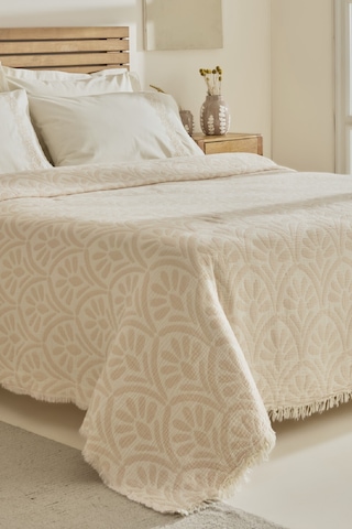 Karaca Home Shailyn Nakışlı Müslin Çift Kişilik Pike Takımı Pudra Pudra