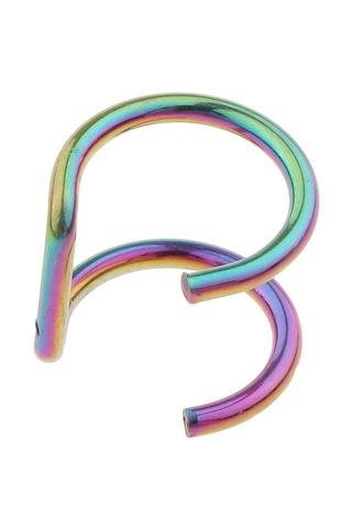 Homyl 10 Parça Paslanmaz Çelik Klipsli Kulak Döngü Renkli Çok Renkli