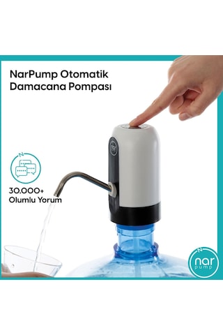 Narpump Şarjlı Otomtk Damacana Su Pomp.Beyaz