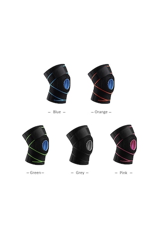 Wezone Neopren Ve Silikon Malzemeli Soğutucu Spor Dizlik - Koşu, Basketbol, Bisiklet İçin Mavi Mavi