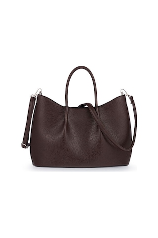 Bilik Deri Logo Detaylı Kahve Kadın El Çantası Riv 147-r Kahverengi