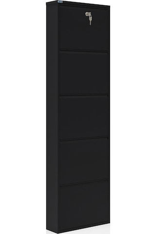 Ceha Kilitli 5'li Metal Ayakkabılık - Siyah K.AYK-5 /AB9005/KL