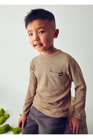Mayoral Uzun Kollu Erkek Çocuk T-shirt 4082 Kahverengi
