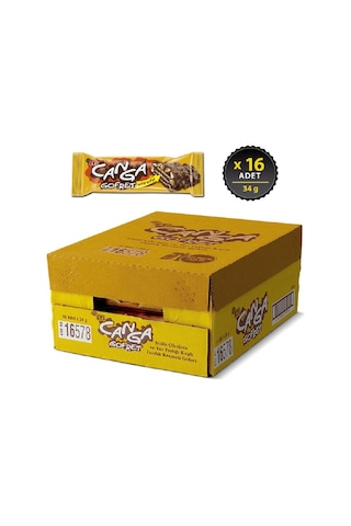 Eti Canga Çikolatalı Yer Fıstık Kaplı Gofret 16 x 34 G