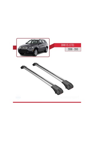 Bmw X5 E70 2006-2013 Arası İle Uyumlu Ace-1 Ara Atkı Tavan Barı Gri
