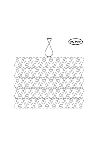 Tavan Kancaları 100'lü Set - Düğün Dekorasyonları Ve Sınıf Dekorasyonları İçin Mükemmel Tavan Askı Klipsleri - Tavanlar Ve Asma Tavanlarla Uyumlu T Klips Gümüş