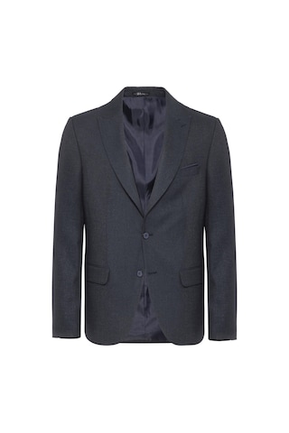 Süvari Lacivert Slim Fit Desenli Sivri Yaka 6 Drop Klasik Takım Elbise-35527 Lacivert