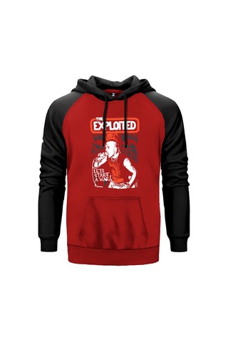 The Exploited On Stage Gri Renk Reglan Kol Sweatshirt