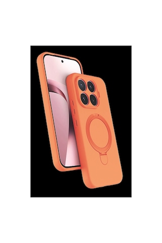 Newface Xiaomi Mi 17t Pro Regal Magsafe Standlı Kapak - Turuncu Düz Renkli