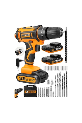 Steiner Alman Highline 58 V 5 Ah Darbeli Bakır Sargılı Çift Akülü