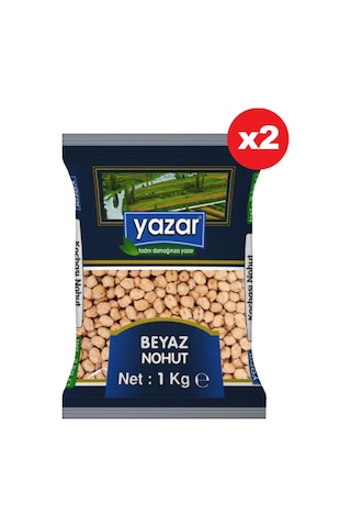 Yazar 12 MM Yerli Beyaz Nohut 2 x 1 KG