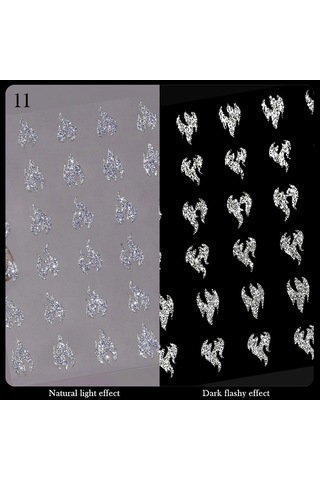 3d Reflektif Efekt Nail Art Sticker Model - 11 55881- 11