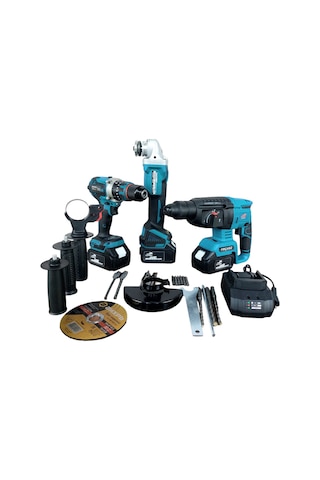 Sarjlı Hilti-Şarjlı Spral-Şarjlı Çelik Mandrenli Matkap 3'lü Set