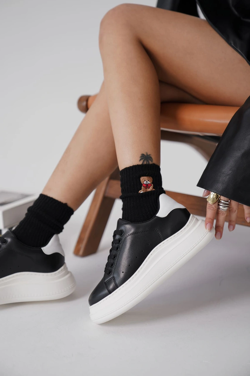 Kocadal Kocadal Bella Siyah Beyaz Kadın Spor Ayakkabı Muhtelif