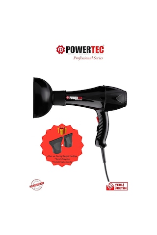 Powertec TR-901 + Vigo Başlık Profesyonel Saç Kurutma Makinesi & Fön Makinesi