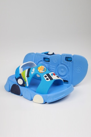 Günlük Unisex Çocuk Sandalet Esnek Kaymaz Taban Yazlık Ev Okul Kreş Ayakkabı Ps940-ps955 Mavi