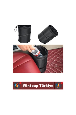 Dayanıklı Oto Koltuk Arkası Başlığa Asılabilir Outdoor Kamp Piknik Araç İçi Katlanabilir Çöp Torbası Çok Renkli