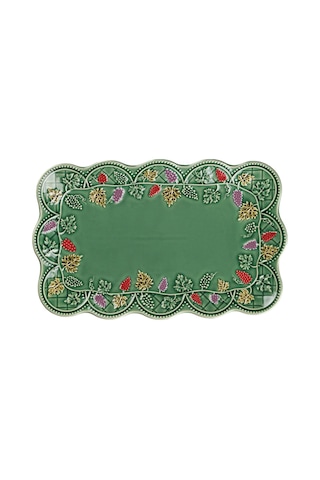 Lucky Art Vinea Seramik Yeşil Sunum Tabağ 36 Cm Lygd 016