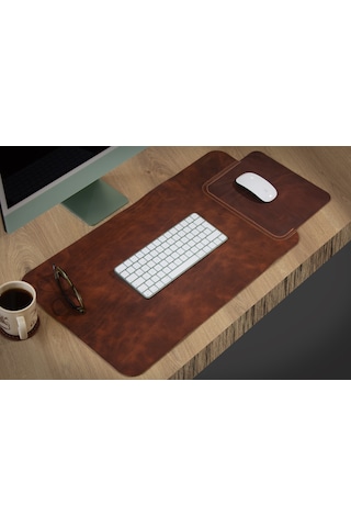 Hakiki Deri Masa Mat Deri Oyuncu Mouse Pad Yazı Masası Altlığı Sümen 35 x 70 CM