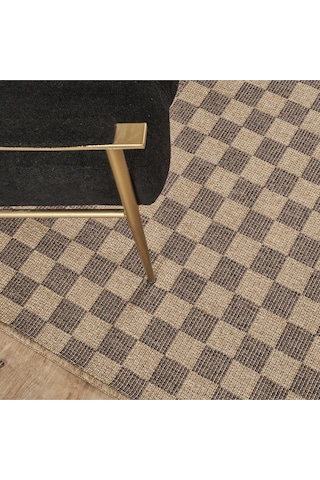 Kaşmir Halı Kilim Jüt Dorne Brown Salon Mutfak Halısı Yolluk Kahverengi