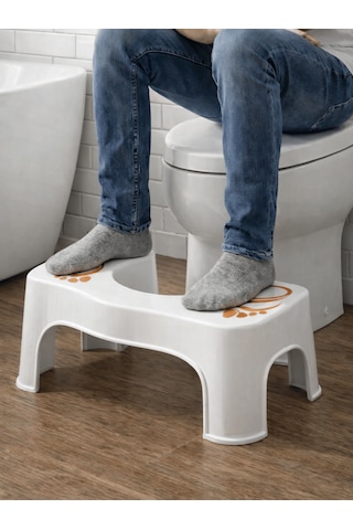 Beylini Klozet Taburesi Destek Basamağı Wc Lavabo Banyo Konforlu Yükselti Çömelme Çocuk Yaşlı Tuvalet Altlık Beyaz Beyaz