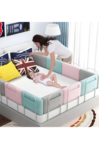 200 Cm Serenty Plus Yatak Bariyeri Bebek Ve Çocuk Korkuluğu Gri