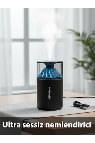 Rgb Işıklı Ultrasonik Hava Nemlendirici Sessiz Çalışan Mini Masaüstü Difüzör
