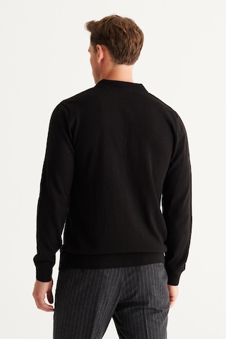 Altinyildiz Classics Erkek Siyah Tüylenme Yapmayan Anti Pilling Kumaş Standart Fit Polo Yaka Triko 4A4923100003SYHL Siyah