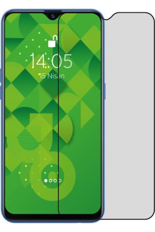 Gizlilik Sağlayan Koruyucu Ekran Oppo A5 2020 Hayalet Cam