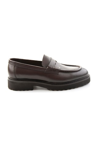 Kahve Antik Hakiki Deri Erkek Loafer Ayakkabı E01648626941