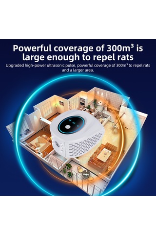 Singree Elektronik Ultrasonik Böcek Kovucu - Sinek, Hamamböceği, Fare Ve Sivrisinekler İçin 4'lü Etkili Çözüm - 300m² Kapasiteli