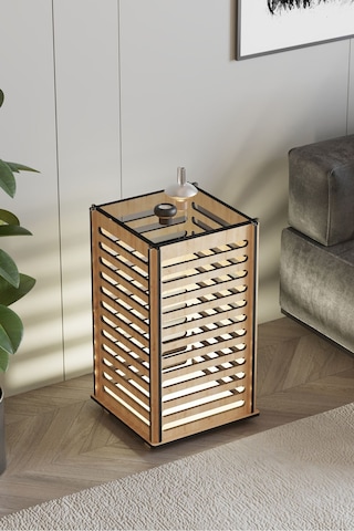 Meşe Solis Sehpa Lambader Şapka Rengi