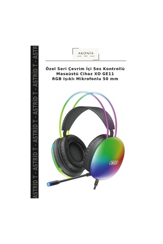 Özel Seri Çevrim İçi Ses Kontrollü Masaüstü Cihaz Xo Ge11 Rgb Işıklı Mikrofonlu 50 Mm