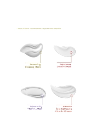 Cosmogenesis Labs Cilt Yenileyici ve Güçlendirici 4'lü Maske Seti Vegan